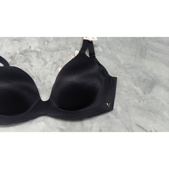 Victoria's Secret 34C Black Infinity Flex Lightly Lined Wireless Plunge Bra NWT - Picture 2 of 5